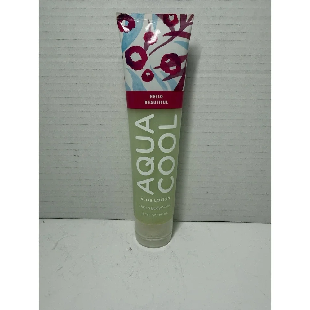 New Bath & Body Works Hello Beautiful Aqua Cool Aloe Gel Lotion 5.6oz